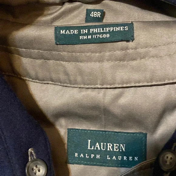 Lauren Ralph Lauren Trench Coat Size 48R Removeable Collar Belted - Picture 5 of 6